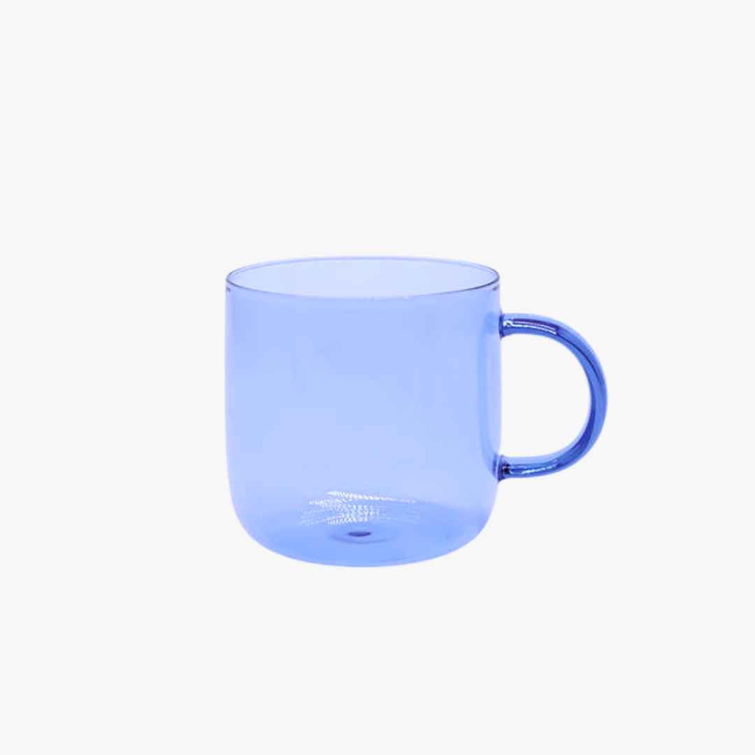 Blue Borosilicate Glass Mug