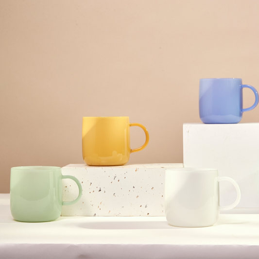 Light Yellow Borosilicate Glass Mug