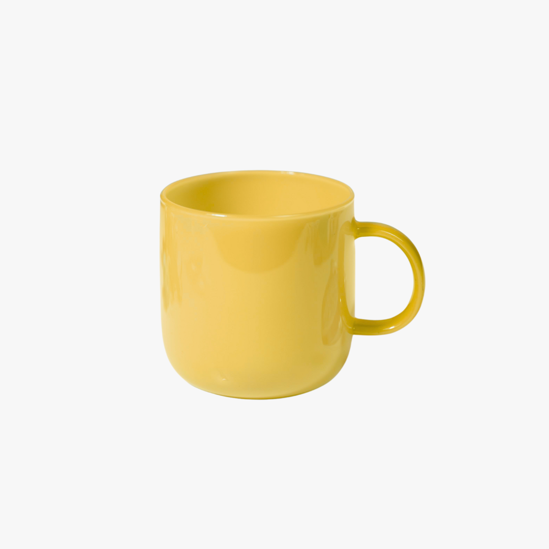 Light Yellow Borosilicate Glass Mug