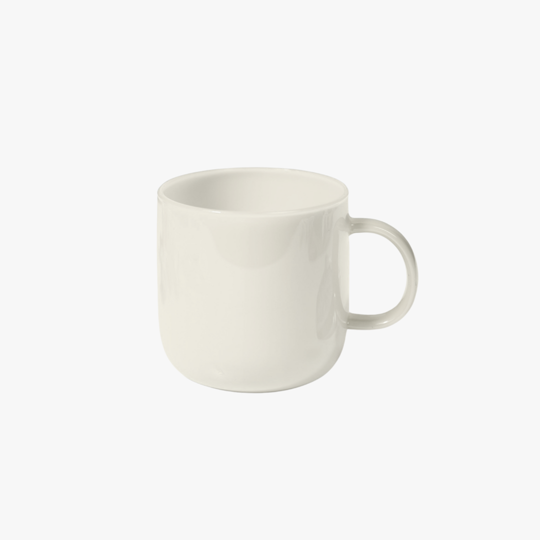 Milky White Borosilicate Glass Mug