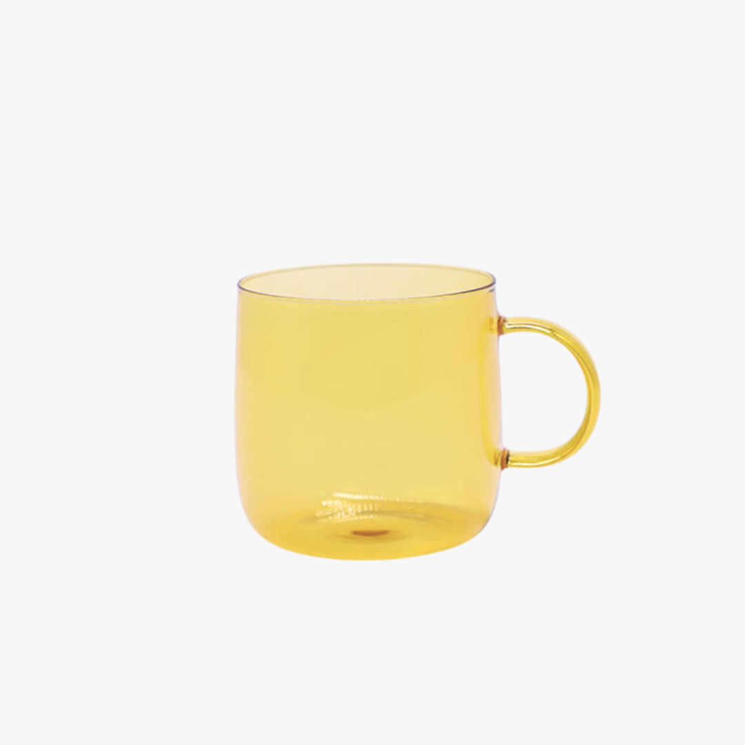 Yellow Borosilicate Glass Mug