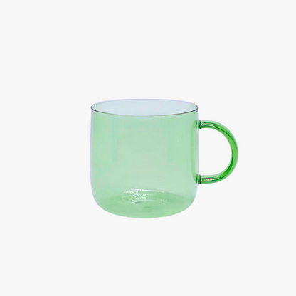 Green Borosilicate Glass Mug